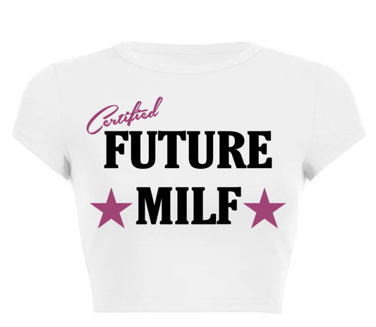 Crop top future milf white